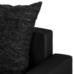 Canapé Panoramique Sibenik (convertible) -VIDAXL || Leitmotiv || Emma Soldes Magasin wohnlandschaft sibenik kunstleder strukturstoff anthrazit longchair davorstehend links ottomane rechts 4960148